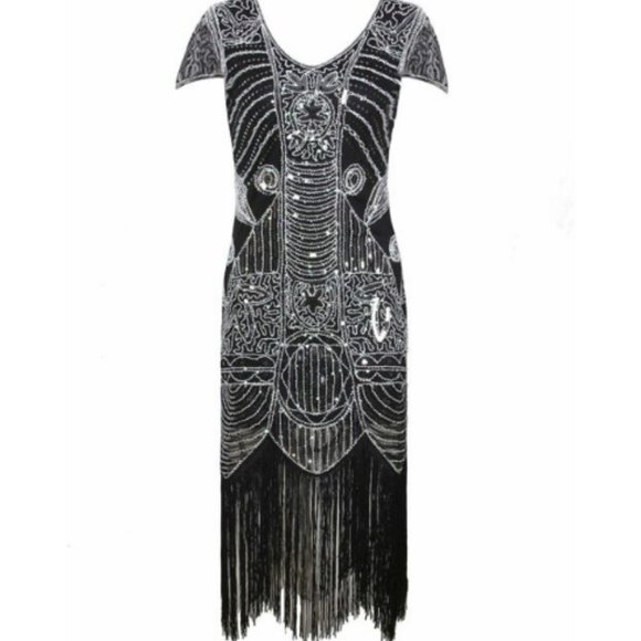 Amazon Dresses & Skirts - 1920's Gatsby Flapper Cocktail Dress with Sleeves